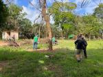 Limpeza da área de camping contou com a ação de voluntários