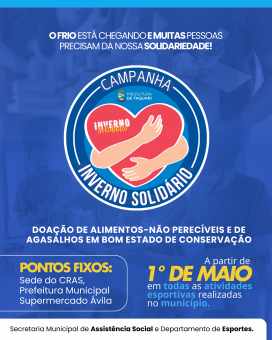 Programa “Inverno solidário” terá novidades neste ano Programa “Inverno solidário” terá novidades neste ano